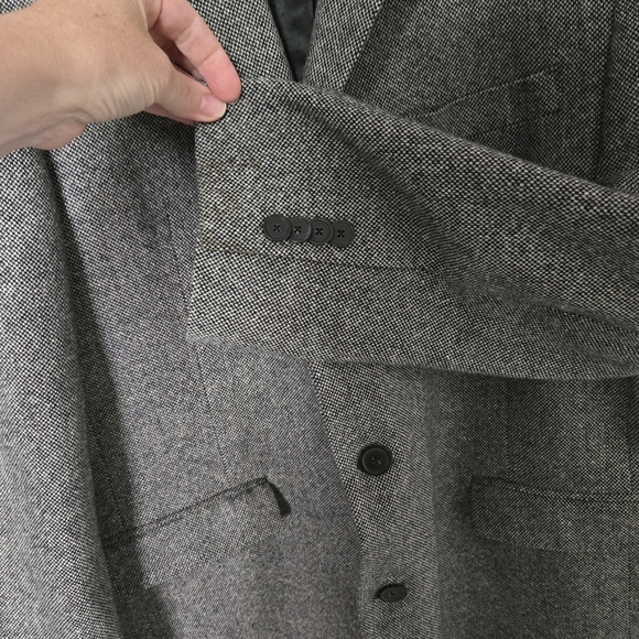 Tommy Hilfiger Men's Gray 55% Wool/37% polyester R46 Blazer Rn47338 - Picture 7 of 16